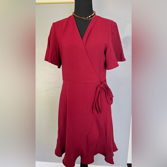 red midi dress - Picture 1 of 4